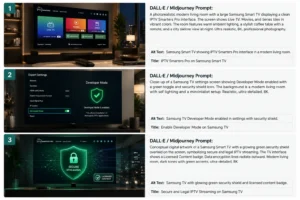 Legal and secure IPTV streaming configured on Samsung Smart TV with privacy protection