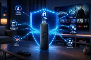 IPTV Smarters Pro player interface showing live channel list on Amazon Firestick